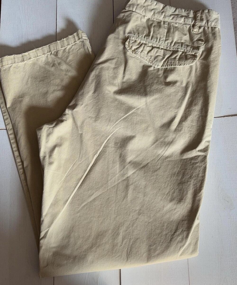 Canterbury Pants Mens 38x32 Beige Cotton Chino Straight Leg Rugby Casual